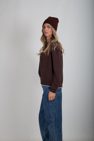 Set Maglia MM + Giacchina Picot Brown