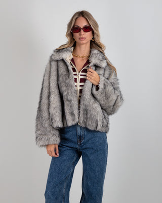 Bomber Ecopelliccia Wolf Grey