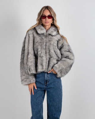 Bomber Ecopelliccia Wolf Grey
