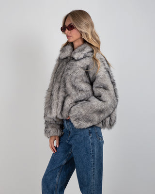Bomber Ecopelliccia Wolf Grey