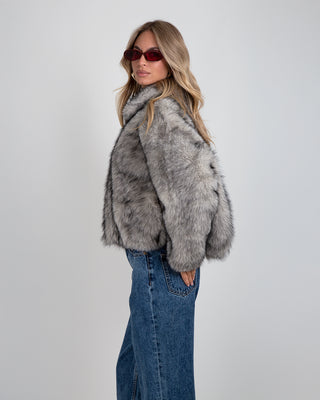Bomber Ecopelliccia Wolf Grey