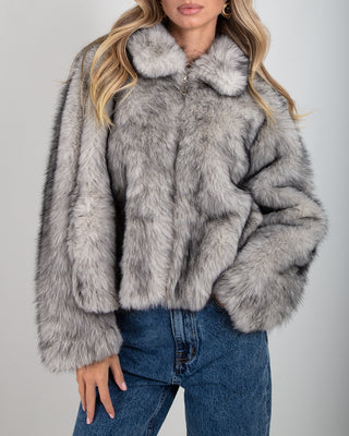 Bomber Ecopelliccia Wolf Grey