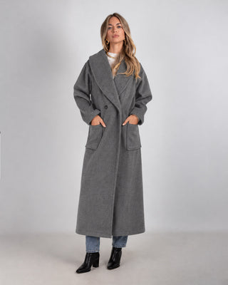Cappotto Lungo Doppiopetto Grey