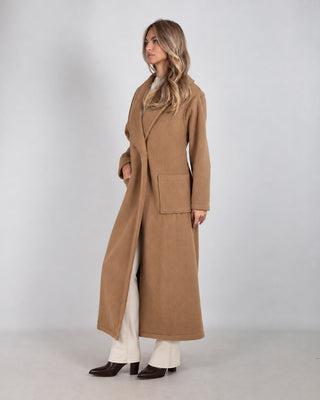 Cappotto Lungo Doppiopetto Camel