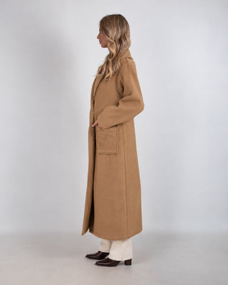 Cappotto Lungo Doppiopetto Camel