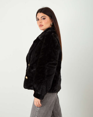 Eco-Pelliccia Doppiopetto Bottoni