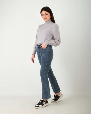 Jeans Trombetta Blu Medio