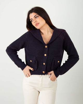 Cardigan Taschine Navy