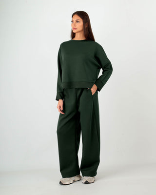 Tuta in Scuba Verde Bottiglia