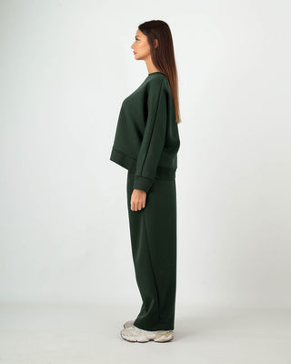 Bottle Green Scuba Jumpsuit
