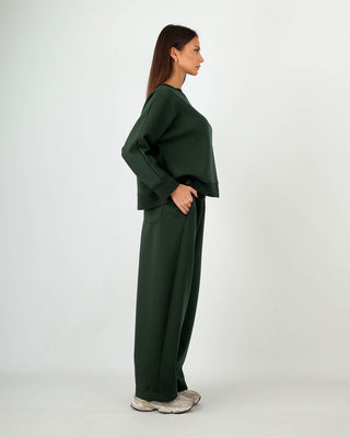 Bottle Green Scuba Jumpsuit