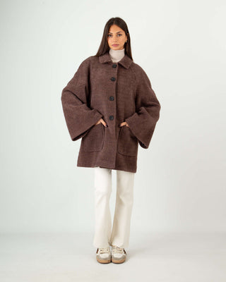 Cappotto Teddy Corto Moro
