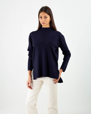 Blue High Neck Jersey