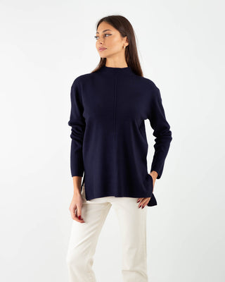 Blue High Neck Jersey