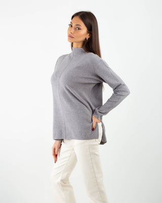 Graues Trikot mit Rundhalsausschnitt