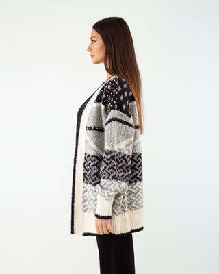 Maxi Cardigan Geometrico Swarosky