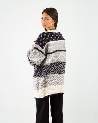 Maxi Cardigan Geometrico Swarosky