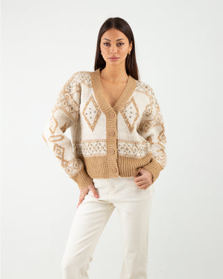 Cardigan Corto Geometrico Swarosky
