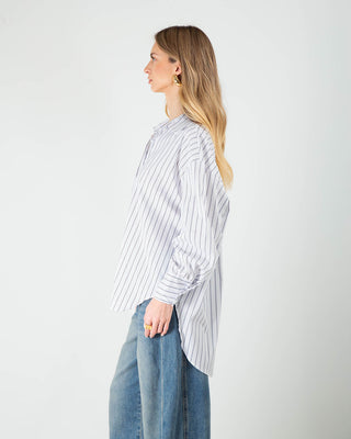Camicia Over Righe Azzurro