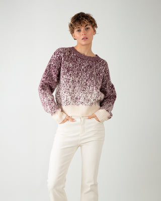 Maglione Bicolor Strass Burgundy