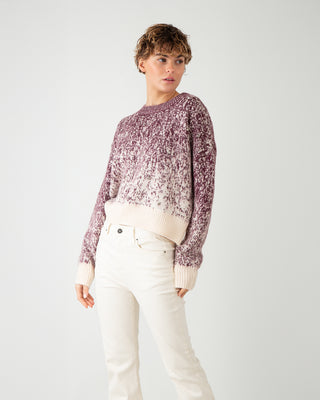 Maglione Bicolor Strass Burgundy