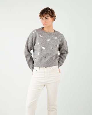 Maglioncino Stelle Paillettes Grigio