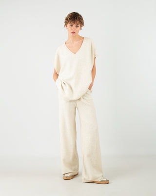 Completo in Maglia con Pailletes Panna