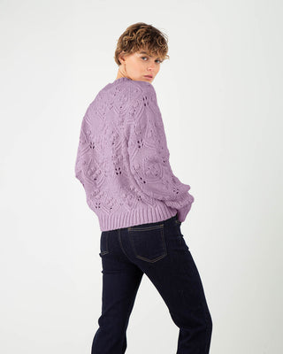Maglione Lavorato Dark Orchid