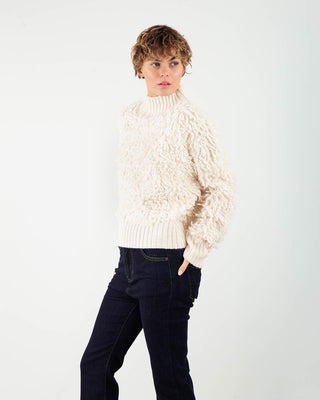 Maglione Bouclè Panna