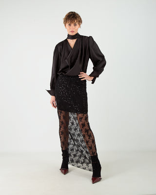 Gonna Lunga in Pizzo e Paillettes