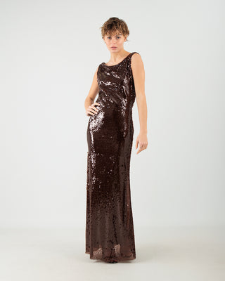 Abito Lungo Paillettes Moro