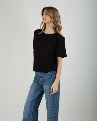 Maglia Spalline PM Nero — T-shirt Anna Dani | foto 2