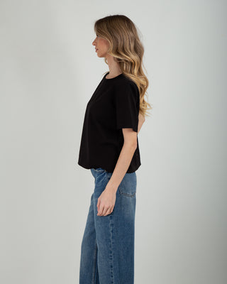 Maglia Spalline PM Nero — T-shirt Anna Dani | foto 3