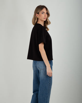 Maglia Spalline PM Nero — T-shirt Anna Dani | foto 4