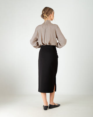 Gonna con Spacco Arricciata Nera