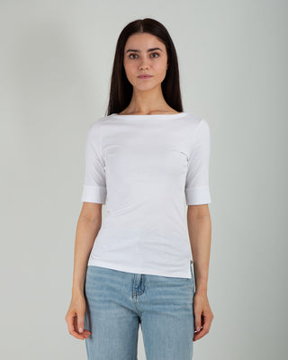 Maglia Anna Risvolto Bianco