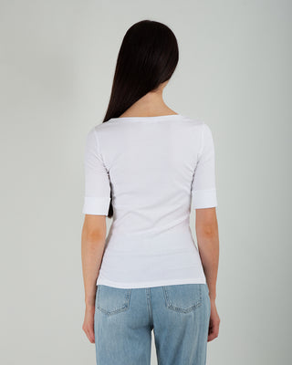 Maglia Anna Risvolto Bianco