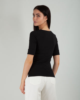 Maglia Anna Risvolto Nero