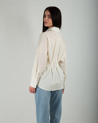 Camicia Arricciata in Vita Cream