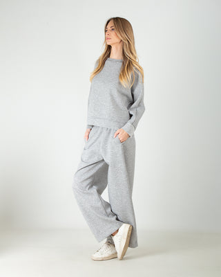 Tuta in Scuba Strass Grigio Melange