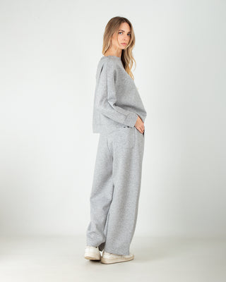 Tuta in Scuba Strass Grigio Melange