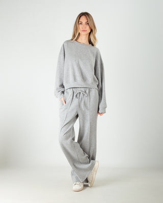 Tuta Scuba in Cotone Grigio Melange