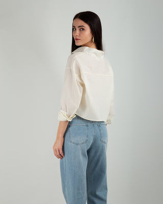 Camicia Crop Taschino Cream