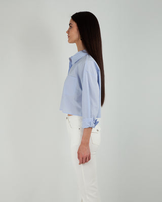 Camicia Crop Taschino Light Blue