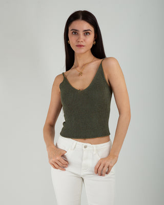 Crop Top Verde Militare