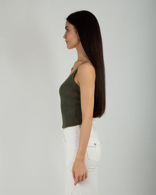 Crop Top Verde Militare