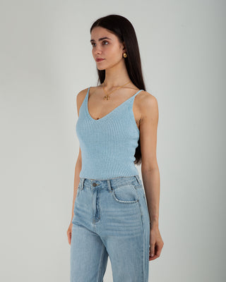 Crop Top Azzurro