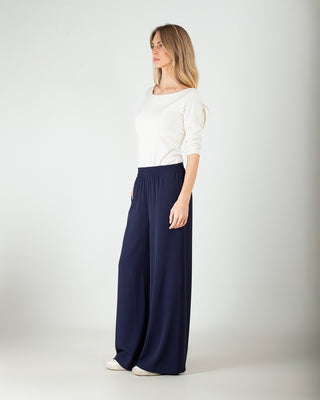 Pantalone Fluido Blu