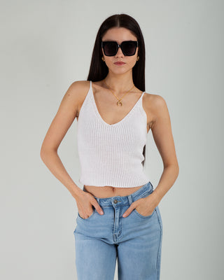 Crop Top Bianco