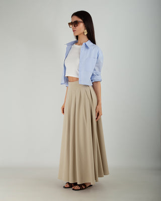 Gonna Ampia Tasche Beige